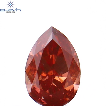 0.12 CT Natural Pear Diamond Enhanced Pink Color Clarity SI1 (3.89 MM)