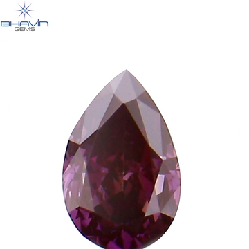 0.09 CT Natural Pear Diamond Enhanced Pink Color Clarity VS1 (3.45 MM)