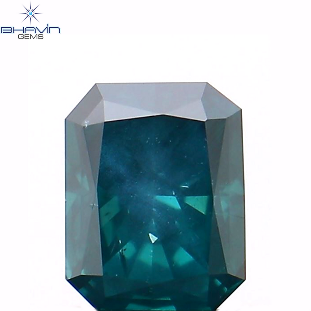 0.28 CT Radiant Shape Natural Diamond Blue Color SI1 Clarity (4.27 MM)