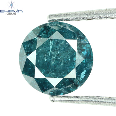 0.74 CT Round Diamond Natural Diamond Blue Color I3 Clarity (5.76 MM)