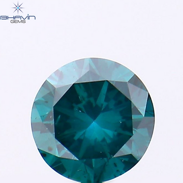 0.50 CT Natural Round Diamond Enhanced Blue Color Clarity SI1 (4.90 MM)