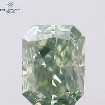 0.10 CT Natural Radiant Diamond Enhanced Bluish Green Color Clarity VS2 (2.93 MM)