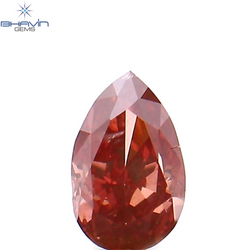 0.11 CT Pear Shape Natural Diamond Pink Color SI1 Clarity (3.77 MM)