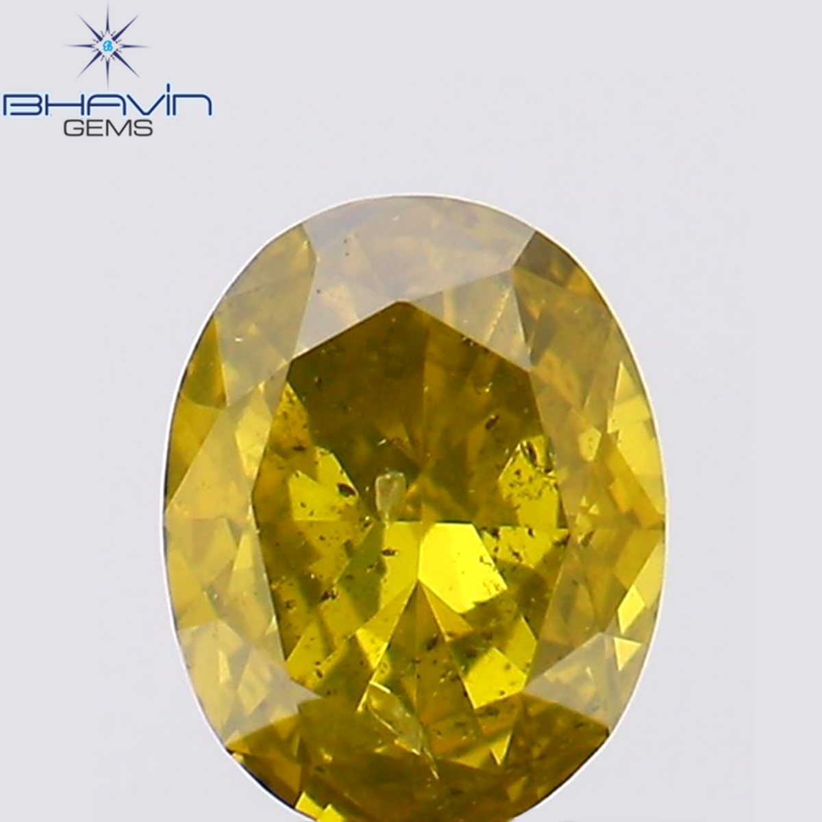 0.41 CT Natural Oval Diamond Enhanced Yellow Color Clarity SI2 (5.17 MM)