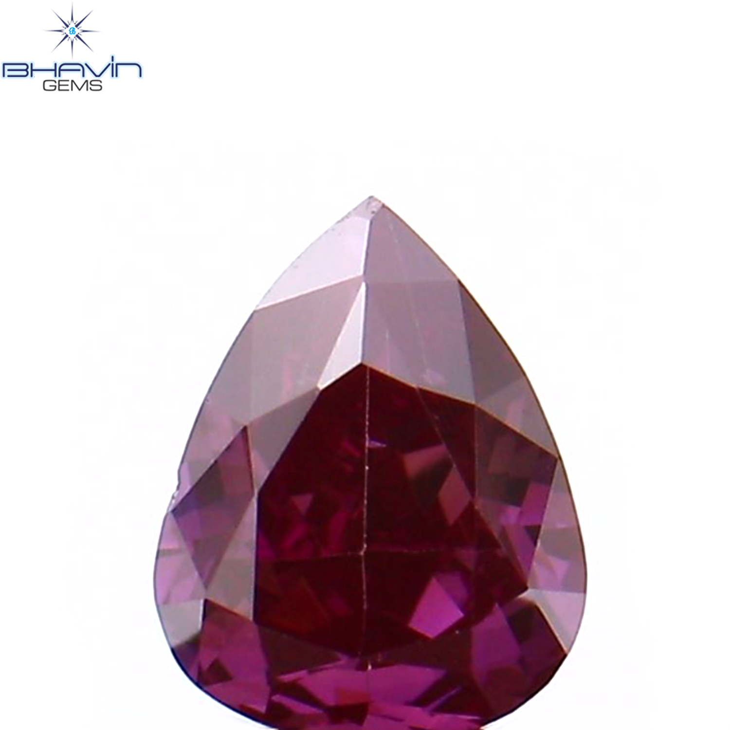 0.16 CT ペアシェイプ ナチュラル ダイヤモンド ピンク色 VS1 クラリティ (3.95 MM)