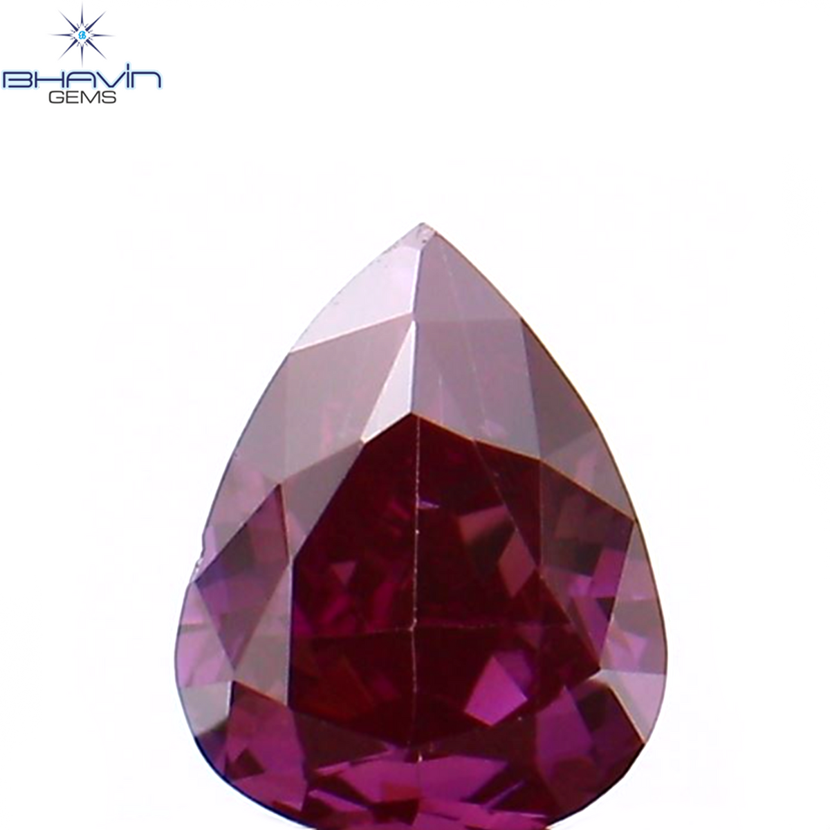 0.16 CT Natural Pear Diamond Enhanced Pink Color Clarity VS1 (3.95 MM)