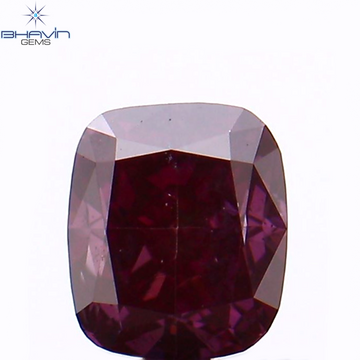 0.20 CT クッション シェイプ ナチュラル ルース ダイヤモンド 強化ピンク色 VS2 クラリティ (3.60 MM)