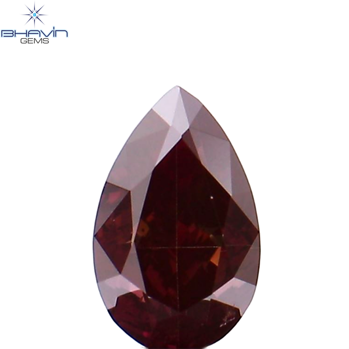 0.32 CT Natural Pear Diamond Enhanced Pink Color Clarity VS1 (5.33 MM)