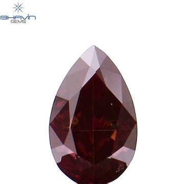 0.32 CT Natural Pear Diamond Enhanced Pink Color Clarity VS1 (5.33 MM)