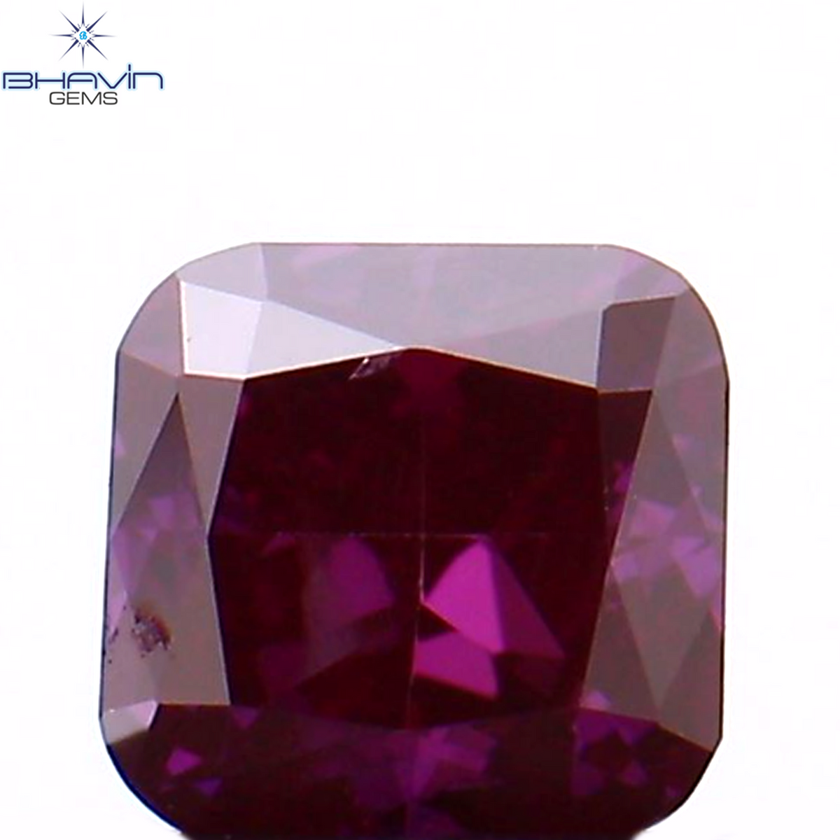 0.17 CT Natural Cushion Diamond Enhanced Pink Color Clarity SI1 (3.17 MM)