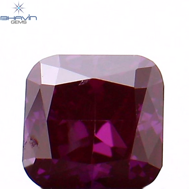 0.17 CT Cushion Shape Natural Loose Diamond Enhanced Pink Color SI1 Clarity (3.17 MM)