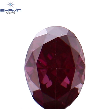 0.21 CT Natural Oval Diamond Enhanced Pink Color Clarity VS1 (4.10 MM)