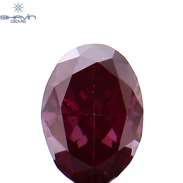 0.21 CT Oval Shape Natural Diamond Enhanced Pink Color VS1 Clarity (4.10 MM)