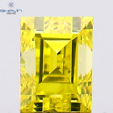 0.14 CT Natural Square Diamond Enhanced Yellow Color Clarity SI1 (2.92 MM)