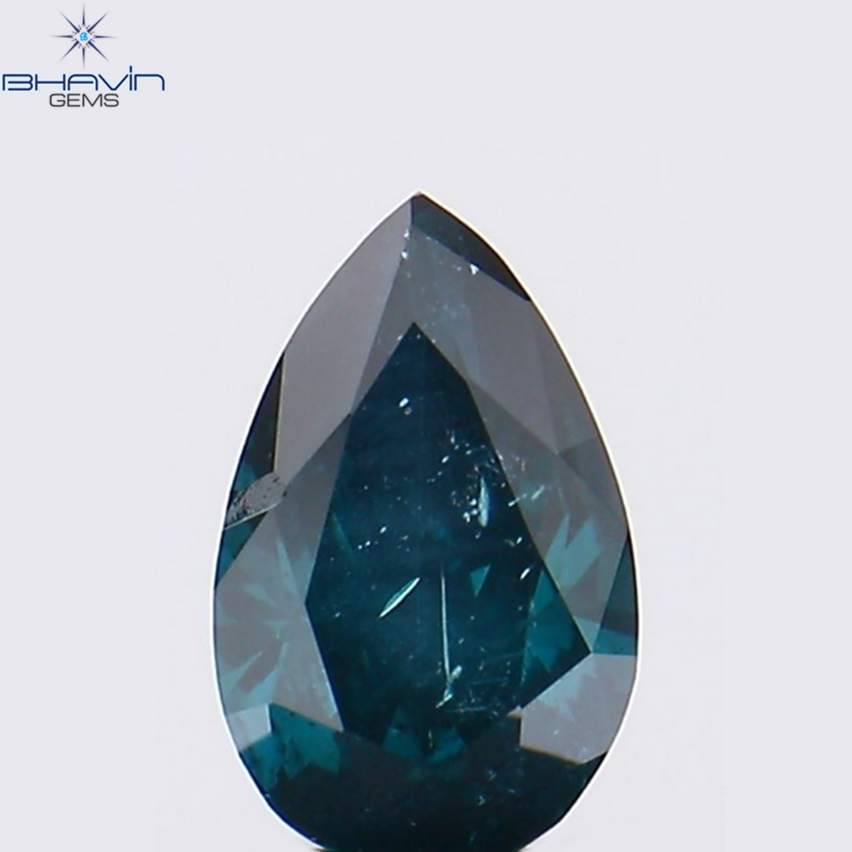 0.21 CT Natural Pear Diamond Enhanced Blue Color Clarity SI2 (5.04 MM)