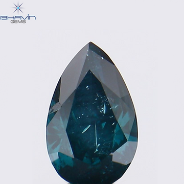 0.21 CT Natural Pear Diamond Enhanced Blue Color Clarity SI2 (5.04 MM)