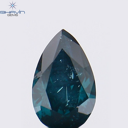 0.21 CT Pear Shape Natural Diamond Blue Color SI2 Clarity (5.04 MM)