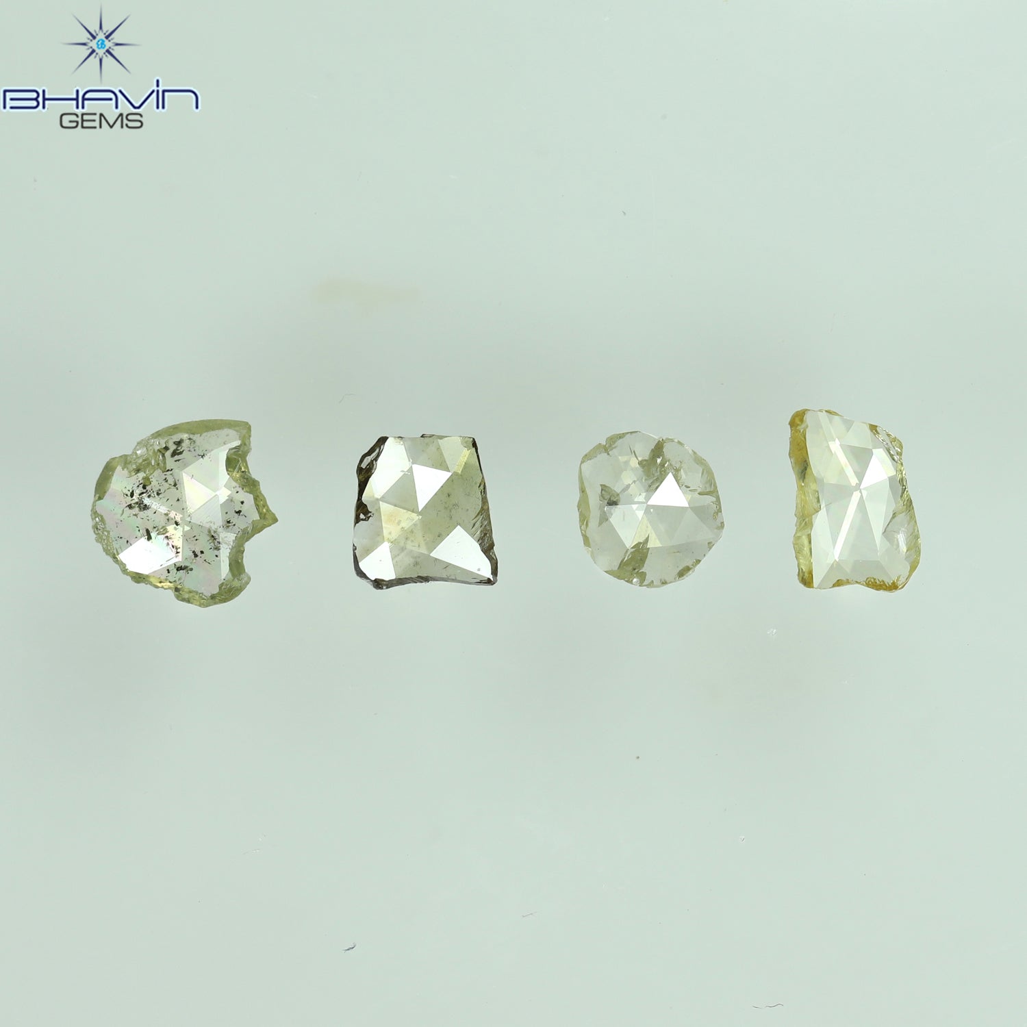 0.51 CT/4 Pcs Rosecut Polki Shape Natural Diamond  Fancy Color I2 Clarity (4.76 MM)