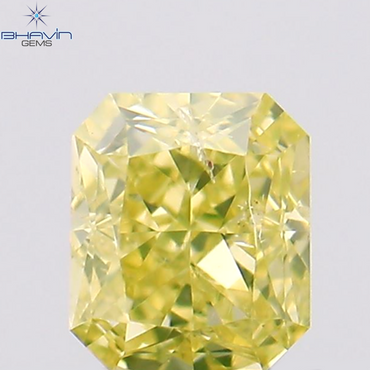 0.22 CT Radiant Shape Natural Diamond Orange Yellow Color SI1 Clarity (3.52 MM)