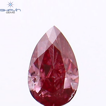 0.07 CT Natural Pear Diamond Enhanced Pink Color Clarity VS1 (3.40 MM)