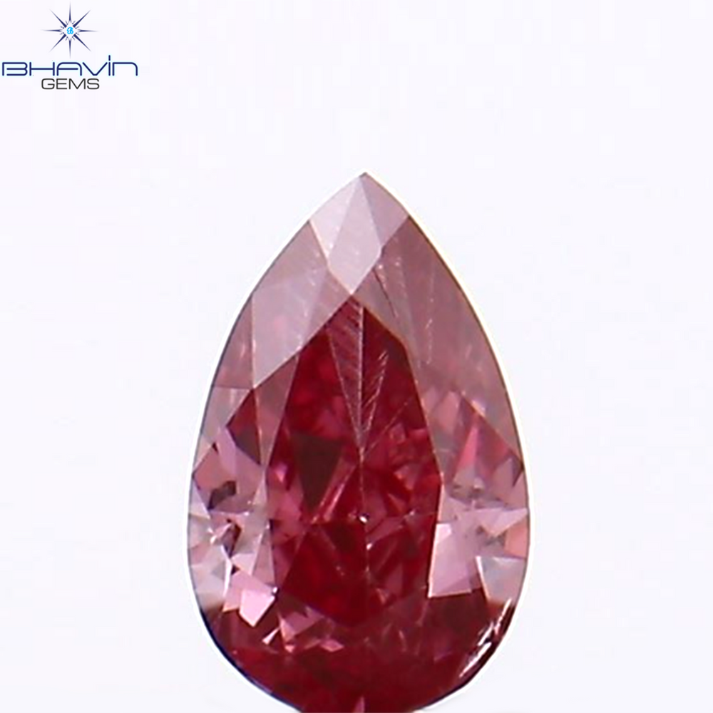 0.07 CT Pear Shape Natural Diamond Pink Color VS1 Clarity (3.40 MM)