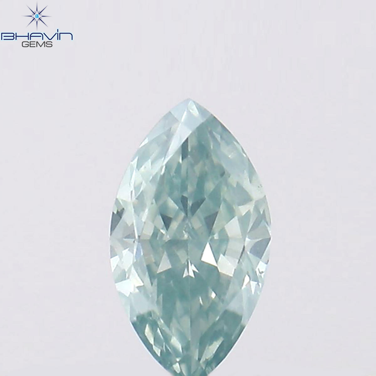 0.15 CT Natural Marquise Diamond Enhanced Bluish Green Color Clarity VS2 (4.95 MM)