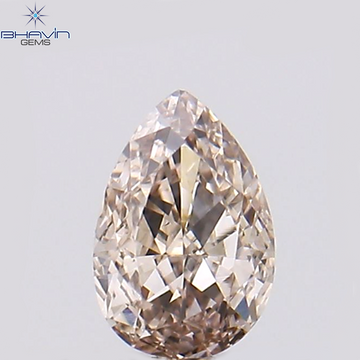 0.17 CT Natural Pear Diamond Pink Color Clarity VS1 (4.06 MM)