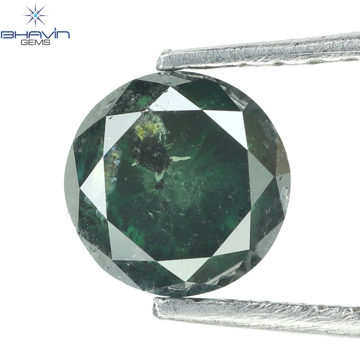 0.85 CT Natural Round Diamond Enhanced Blue Color Clarity I3 (5.67 MM)
