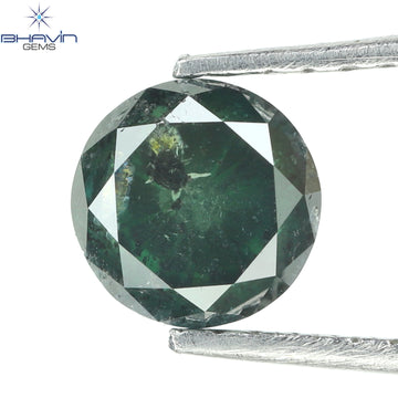 0.85 CT Natural Round Diamond Enhanced Blue Color Clarity I3 (5.67 MM)