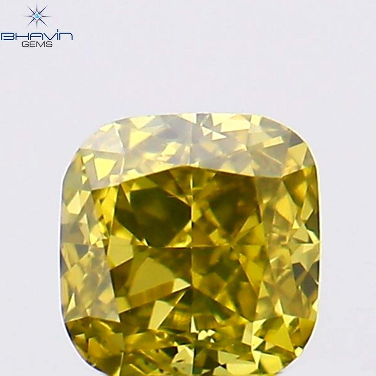 0.17 CT Natural Cushion Diamond Enhanced Yellow Color Clarity VS2 (3.04 MM)
