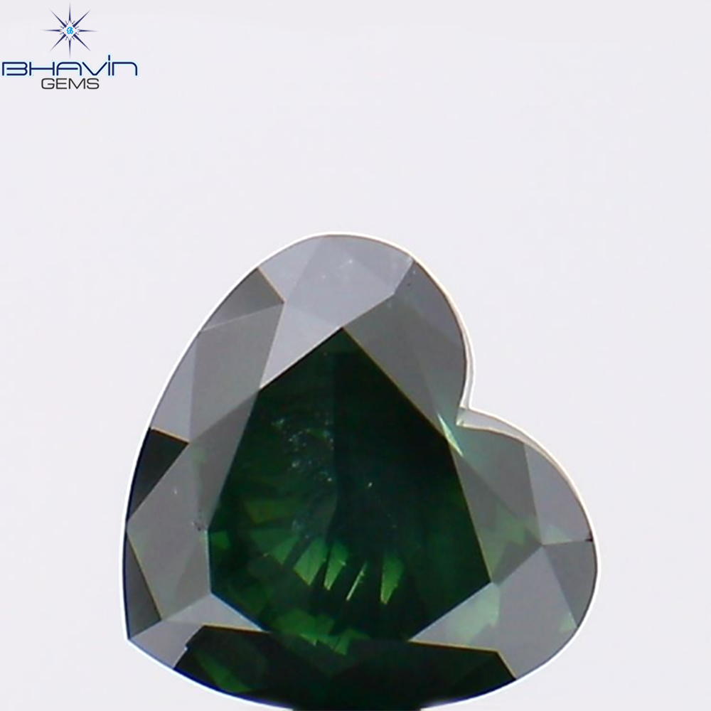1.12 CT Natural Heart Diamond Enhanced Green Color Clarity SI1 (6.72 MM)