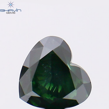 1.12 CT Natural Heart Diamond Enhanced Green Color Clarity SI1 (6.72 MM)