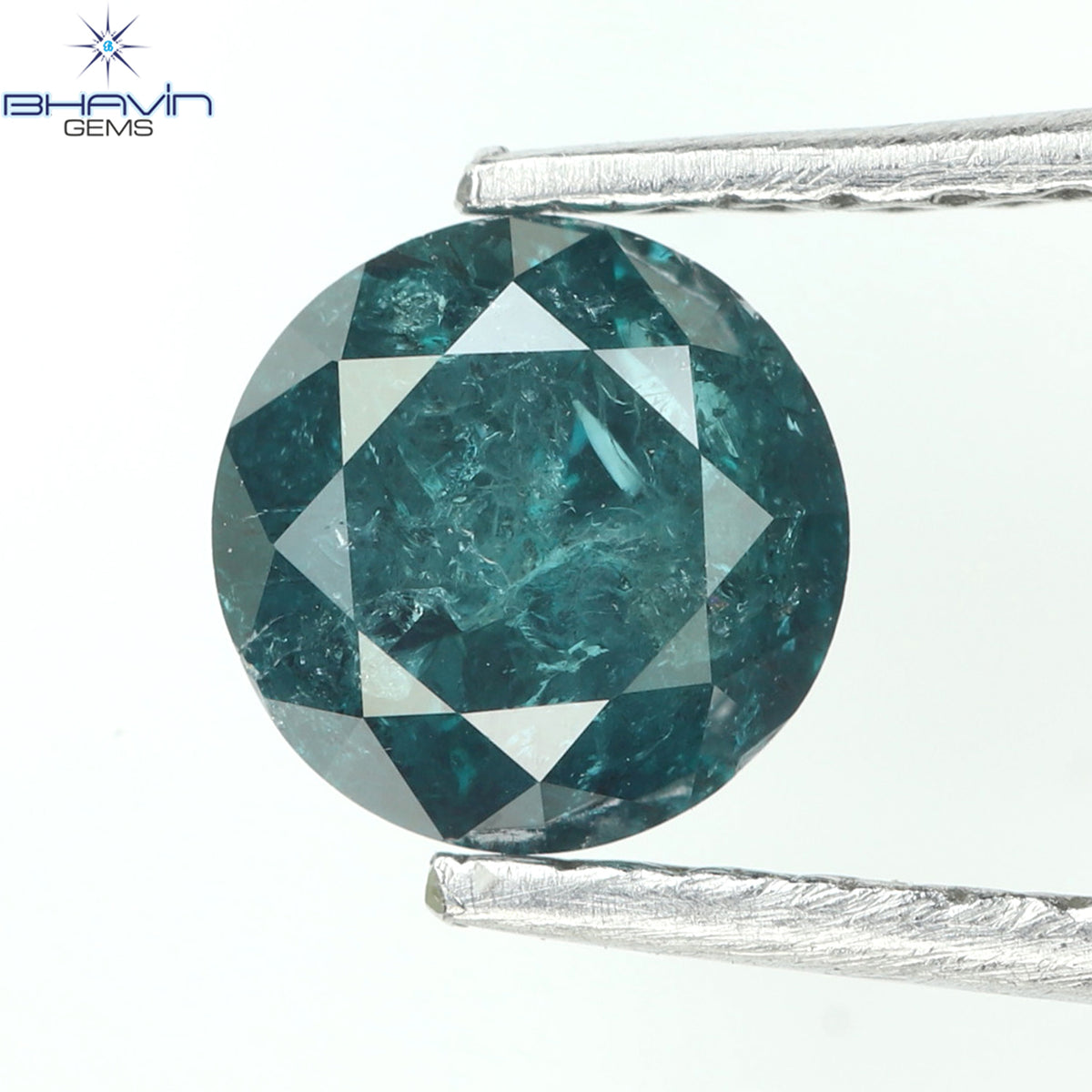 0.55 CT Natural Round Diamond Enhanced Blue Color Clarity I3 (5.04 MM)