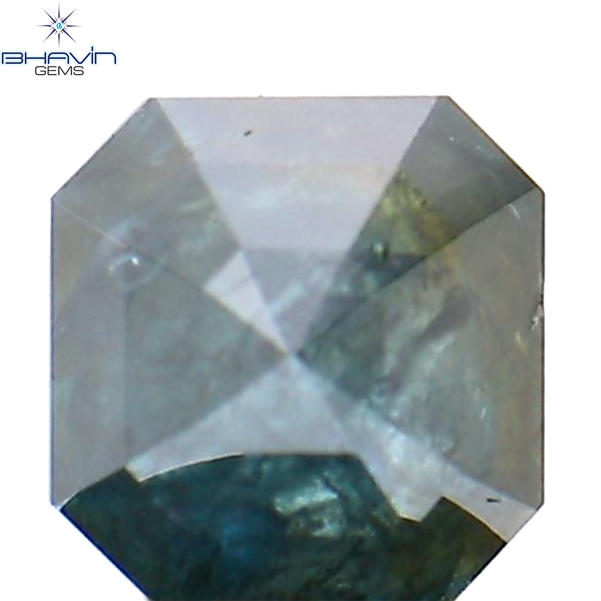 0.57 CT Natural Square Cut Diamond Enhanced Blue Color Clarity I3 (4.67 MM)