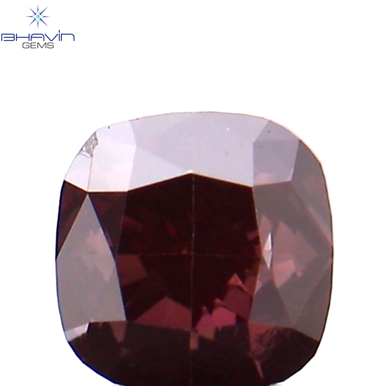 0.22 CT クッション シェイプ ナチュラル ルース ダイヤモンド 強化ピンク色 VS1 クラリティ (3.36 MM)
