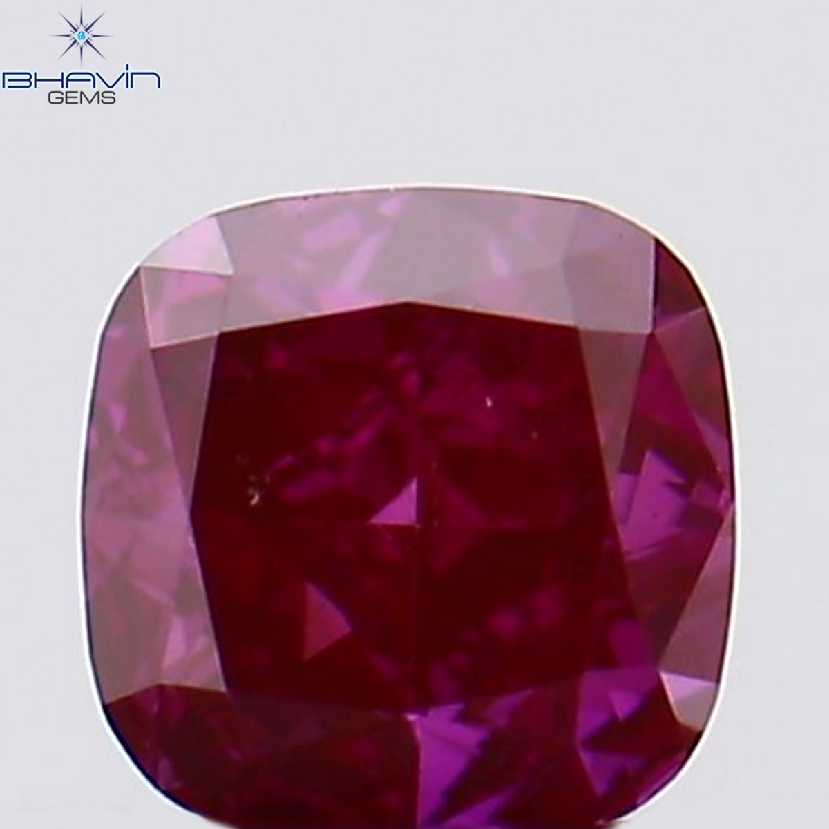 0.16 CT Natural Cushion Diamond Enhanced Pink Color Clarity VS1 (3.13 MM)