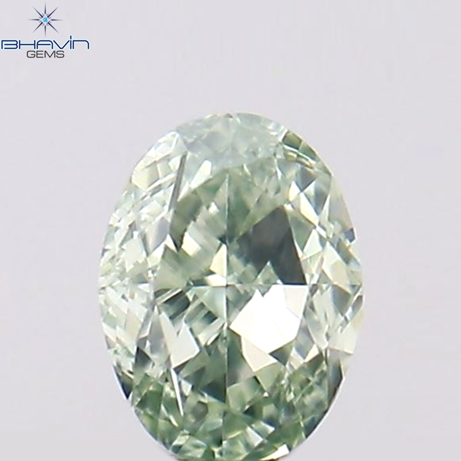 0.08 CT Oval Shape Natural Diamond Green Color VS2 Clarity (2.83 MM)
