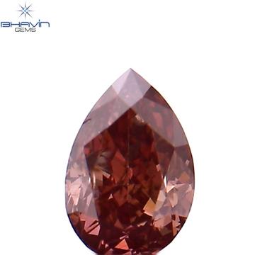 0.11 CT Natural Pear Diamond Enhanced Pink Color Clarity VS1 (3.68 MM)