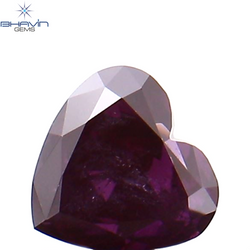 0.14 CT Heart Shape Enhanced Pink Color Natural Loose Diamond SI2 Clarity (3.40 MM)
