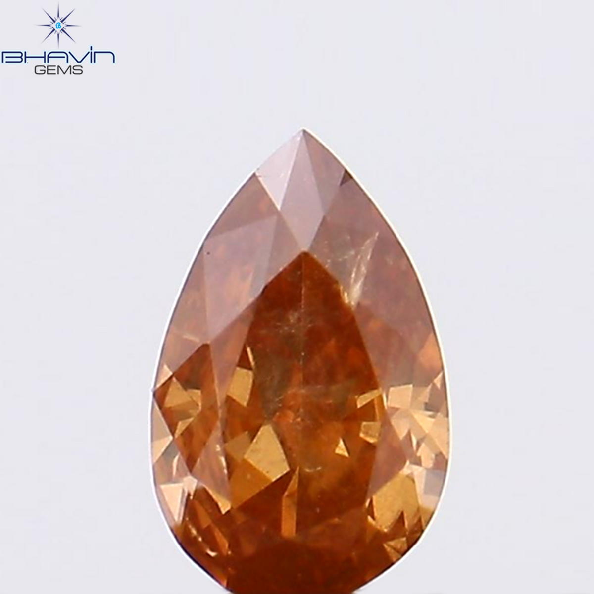 0.16 CT Natural Pear Diamond Enhanced Pink Color Clarity SI1 (4.38 MM)
