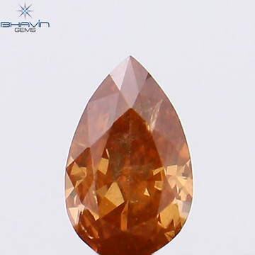 0.16 CT Natural Pear Diamond Enhanced Pink Color Clarity SI1 (4.38 MM)