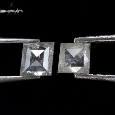 0.40 CT/2 ピース 六角形 ナチュラル ルース ダイヤモンド ホワイト カラー I3 クラリティ (3.32 MM)