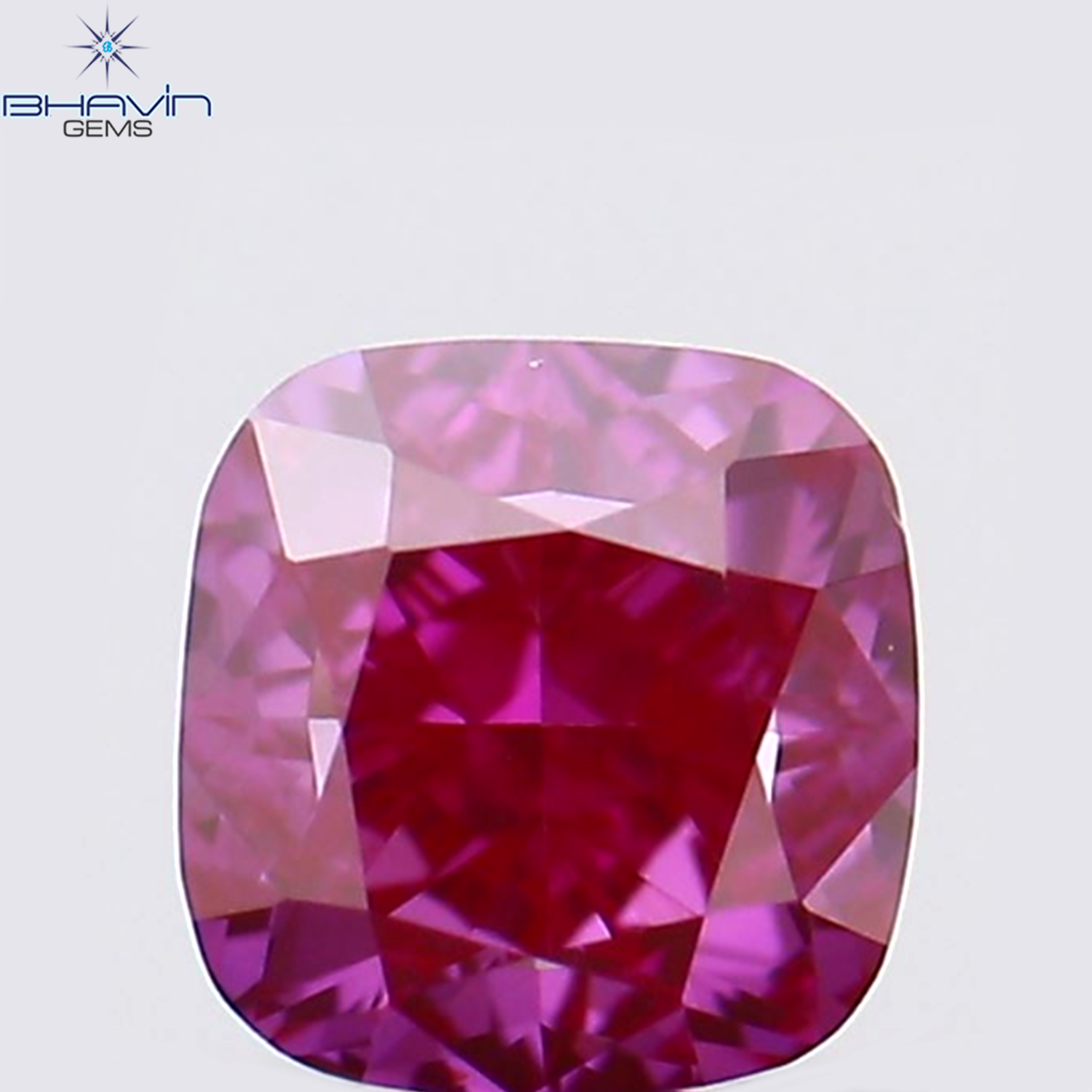0.17 CT Cushion Shape Natural Loose Diamond Enhanced Pink Color VS1 Clarity (3.00 MM)