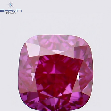0.17 CT Natural Cushion Diamond Enhanced Pink Color Clarity VS1 (3.00 MM)
