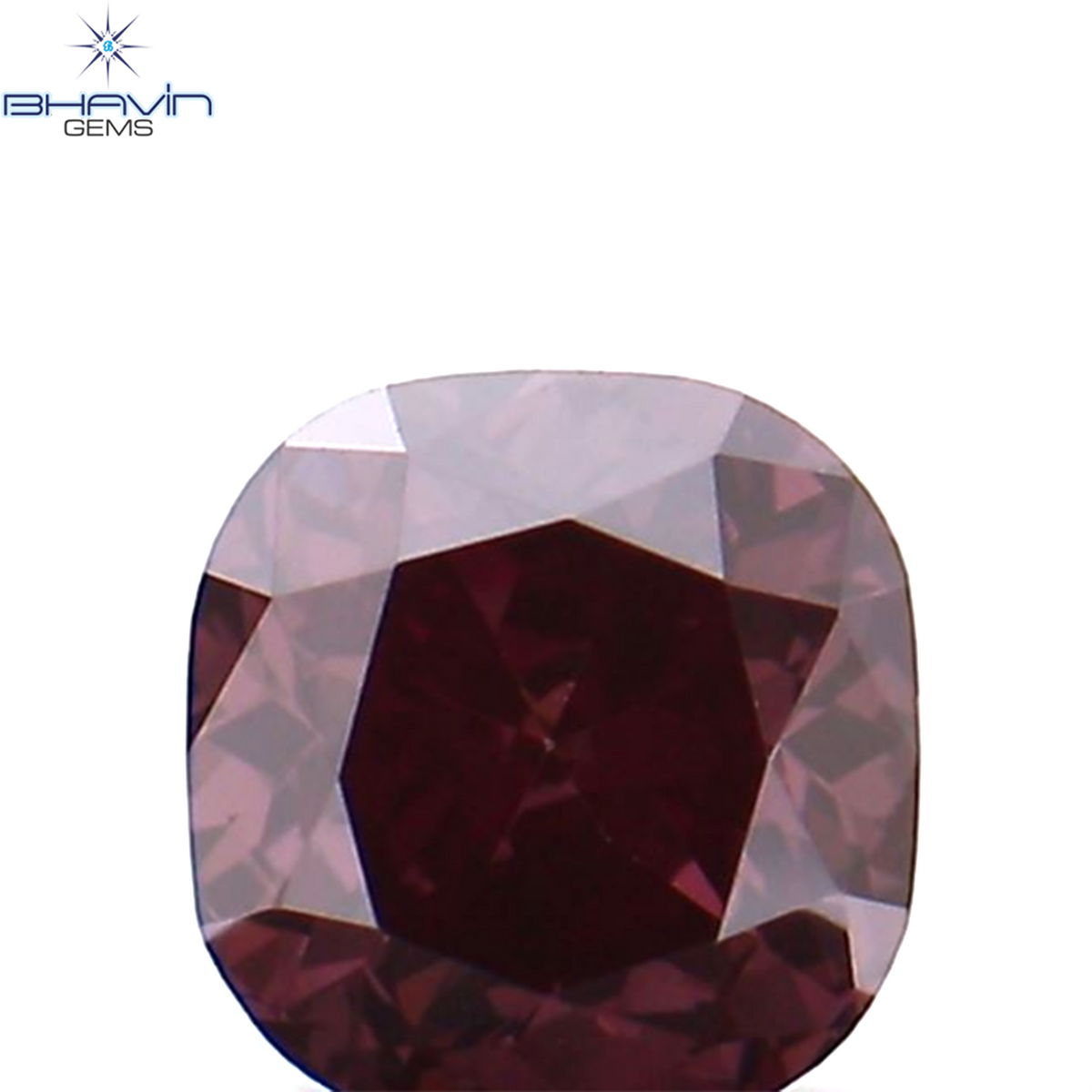 0.26 CT Natural Cushion Diamond Enhanced Pink Color Clarity VS1 (3.59 MM)