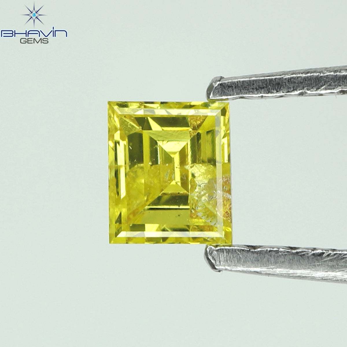 0.15 CT Natural Square Cut Diamond Enhanced Yellow Color Clarity SI2 (2.86 MM)