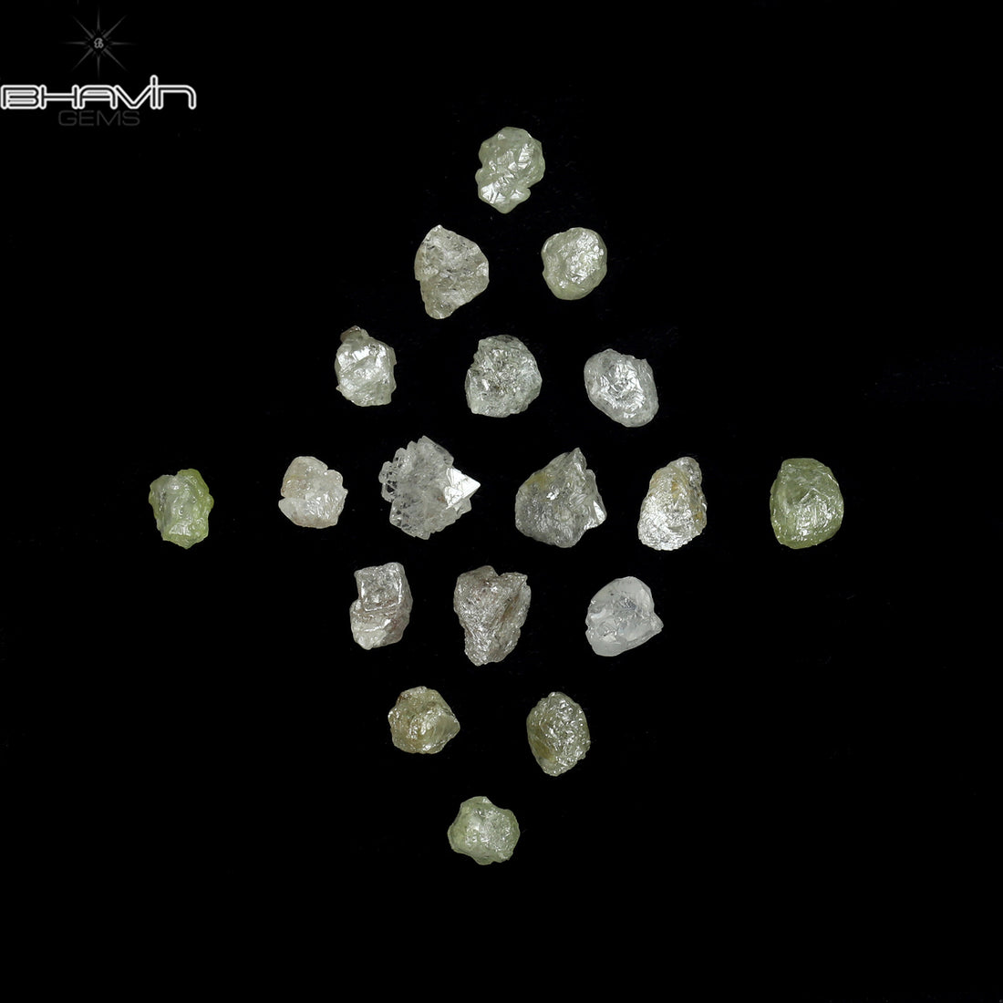 2.89 CT/19 Pcs Natural Rough Diamond White Color Clarity I3 (3.59 MM)