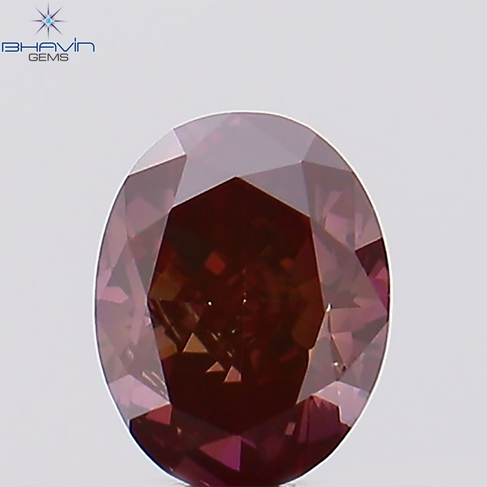 0.39 CT、オーバル ダイヤモンド、ピンク色、天然ルース ダイヤモンド、クラリティ VS1