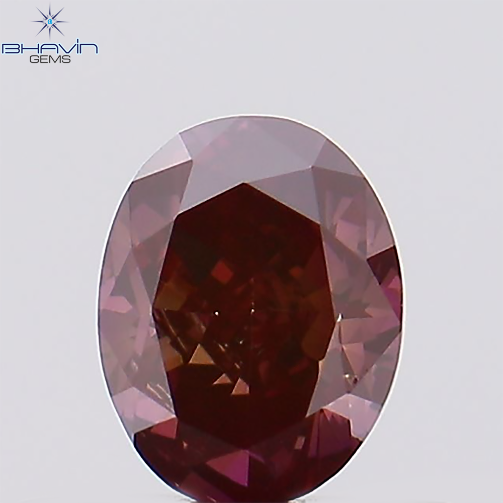 0.39 CT Oval Natural Diamond Pink Color Clarity VS1 (4.84 MM)
