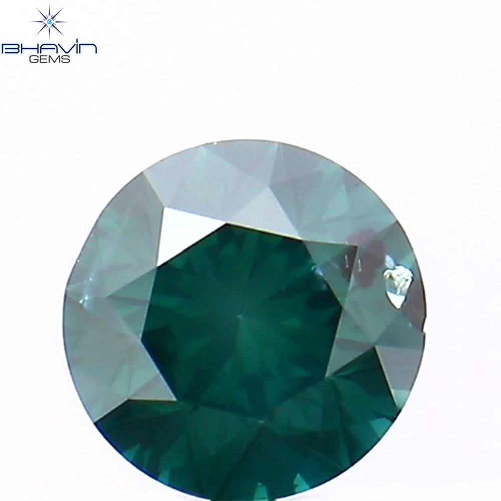 0.50 CT Natural Round Diamond Enhanced Blue Color Clarity SI1 (4.92 MM)
